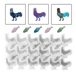 Epoksi Silikon Kalıp Çoklu Horoz Kolye Anahtarlık Küpe Çanta Süsü Kalıbı 18 Li Epoksi Silikon Kalıp Çoklu Horoz Kolye Anahtarlık Küpe Çanta Süsü Kalıbı 18 Li