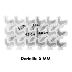 Epoksi Silikon Kalıp Çoklu Horoz Kolye Anahtarlık Küpe Çanta Süsü Kalıbı 18 Li Epoksi Silikon Kalıp Çoklu Horoz Kolye Anahtarlık Küpe Çanta Süsü Kalıbı 18 Li