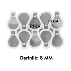 Epoksi Silikon Kalıp Çoklu Küçük Kapadokya Balonu Kolye Anahtarlık Küpe Kalıbı 10 Lu Epoksi Silikon Kalıp Çoklu Küçük Kapadokya Balonu Kolye Anahtarlık Küpe Kalıbı 10 Lu