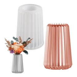 Epoksi Silikon Kalıp Çizgili Geniş Vazo Kalıbı Beton Taş Tozu Vazo Mum Kalıbı 10.5X15.2 CM Epoksi Silikon Kalıp Çizgili Geniş Vazo Kalıbı Beton Taş Tozu Vazo Mum Kalıbı 10.5X15.2 CM