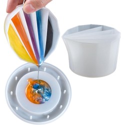 Epoksi Silikon 5 Bölmeli Boya Karıştırma Ve Döküm Kabı Epoksi Silikon 5 Bölmeli Boya Karıştırma Ve Döküm Kabı