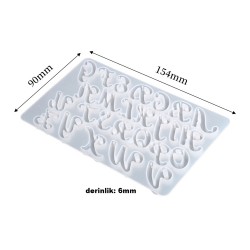 Epoksi Silikon Kalıp Küçük Harfler Delikli El Yazısı Harf Kalıbı 26 Lı Epoksi Silikon Kalıp Küçük Harfler Delikli El Yazısı Harf Kalıbı 26 Lı