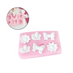 Silikon Kalıp Mini Fiyonk ve Çiçek Figürleri Mum Kalıbı Silikon Kalıp Mini Fiyonk ve Çiçek Figürleri Mum Kalıbı