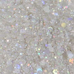 Glitter Sim Hologramlı Beyaz Glitter 100 GR