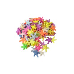 Polyester Deniz Yıldızı Renkli 1.7 CM (100 Adet) Polyester Deniz Yıldızı Renkli 1.7 CM (100 Adet)