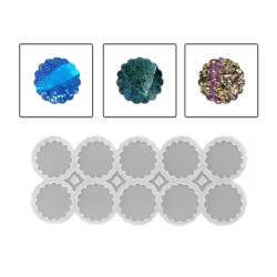 Epoksi Silikon Kalıp Dalgalı Kenar Kolye Anahtarlık Kalıbı 5 CM 10 Lu Epoksi Silikon Kalıp Dalgalı Kenar Kolye Anahtarlık Kalıbı 5 CM 10 Lu