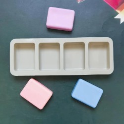 Silikon Kalıp Oval Kenarlı Dikdörtgen Sabun Taş Tozu Ve Kek Çikolata Kalıbı 4 Lü Silikon Kalıp Oval Kenarlı Dikdörtgen Sabun Taş Tozu Ve Kek Çikolata Kalıbı 4 Lü