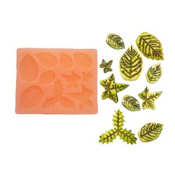 Silikon Kalıp Çoklu Yaprak Mum Taş Tozu Kalıbı