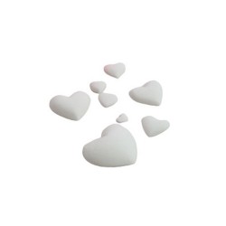 Silikon Kalıp Çoklu Bombeli Farklı Boylarda Kalp Mum Taş Tozu Kalıbı