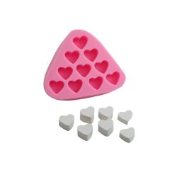 Silikon Kalıp Çoklu Derin Kalp Mum Taş Tozu Kalıbı 10 Lu Silikon Kalıp Çoklu Derin Kalp Mum Taş Tozu Kalıbı 10 Lu