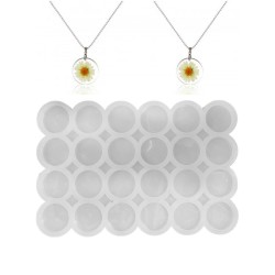 Epoksi Kalıbı Çoklu Daire Kolye Ve Anahtarlık Kalıbı 3.3 CM 24 Lü