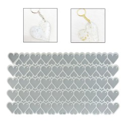 Epoksi Silikon Kalıp Çoklu Kalp Anahtarlık Kolye Kalıbı 50 Li Epoksi Silikon Kalıp Çoklu Kalp Anahtarlık Kolye Kalıbı 50 Li