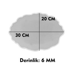 Epoksi Silikon Kalıp YERLİ Nişan ve Söz Tepsi Kalıbı Oval Düzensiz Dalgalı 20X30 CM Epoksi Silikon Kalıp YERLİ Nişan ve Söz Tepsi Kalıbı Oval Düzensiz Dalgalı 20X30 CM