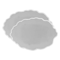 Epoksi Silikon Kalıp Söz ve Nişan Tepsi Kalıbı Oval Düzensiz Dalgalı Tepsi Seti 2 Li Epoksi Silikon Kalıp Söz ve Nişan Tepsi Kalıbı Oval Düzensiz Dalgalı Tepsi Seti 2 Li