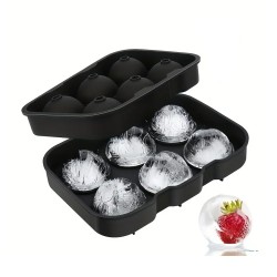 Silikon Buz Kalıbı Yuvarlak Küre Buz Kalıbı 6 Lı