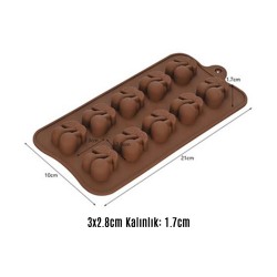 Silikon Kalıp Çikolata Ve Buz Kiraz Şeker Hamuru Kek Kalıbı 15 Li Silikon Kalıp Çikolata Ve Buz Kiraz Şeker Hamuru Kek Kalıbı 15 Li