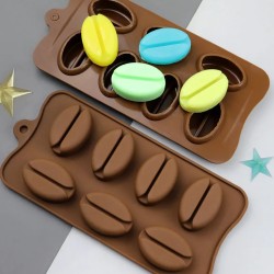Silikon Kalıp Çikolata Ve Buz Büyük Kahve Çekirdeği Şeker Hamuru Kek Kalıbı 7 Li Silikon Kalıp Çikolata Ve Buz Büyük Kahve Çekirdeği Şeker Hamuru Kek Kalıbı 7 Li
