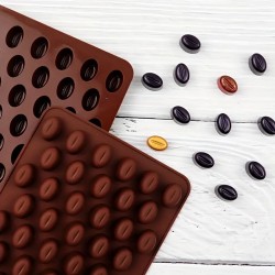 Silikon Kalıp Çikolata Ve Buz Minik Kahve Çekirdeği Şeker Hamuru Kek Kalıbı 55 Li Silikon Kalıp Çikolata Ve Buz Minik Kahve Çekirdeği Şeker Hamuru Kek Kalıbı 55 Li