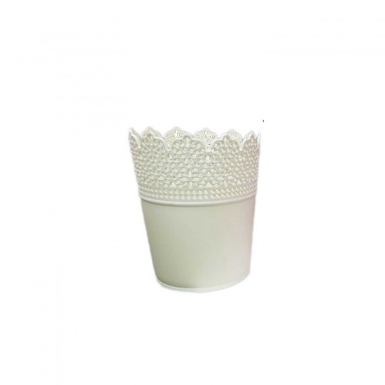 Saksı Dantelli Plastik Yuvarlak Model Saksı Dantelli Plastik Yuvarlak Model