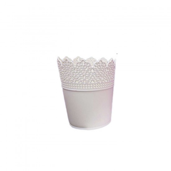 Saksı Dantelli Plastik Yuvarlak Model Saksı Dantelli Plastik Yuvarlak Model