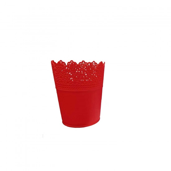 Saksı Dantelli Plastik Yuvarlak Model Saksı Dantelli Plastik Yuvarlak Model