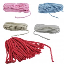 Kordon İp Sarmanlı Kalın 5 Mm Örgü İp (50 Metre)