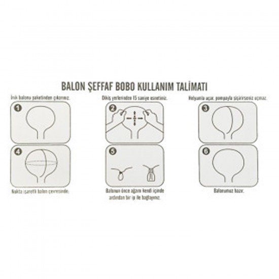 Balon Şeffaf Bobo Çok Amaçlı Küçük Boy 18 İnç Balon Şeffaf Bobo Çok Amaçlı Küçük Boy 18 İnç