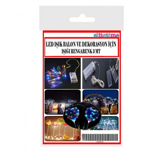 Led Işık Pilli Balon Ve Dekorasyon İçin 3 Metre Rengarek Led Işık Led Işık Pilli Balon Ve Dekorasyon İçin 3 Metre Rengarek Led Işık
