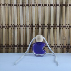 Cam Şişe Parfüm Şişesi Ahşap Kapaklı İpli Apple Modeli  (25 Adet)