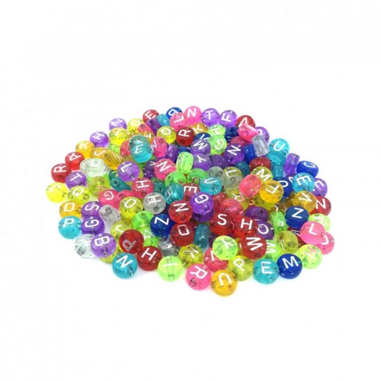 Akrilik Yuvarlak Karışık Renkli Harf Boncuk 7X4 MM 50 GR Akrilik Yuvarlak Karışık Renkli Harf Boncuk 7X4 MM 50 GR