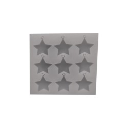Epoksi Reçine Silikon Kalıp Çoklu Yıldız Kalıbı Seri Döküm Kalıbı 3.9 CM 9 Lu