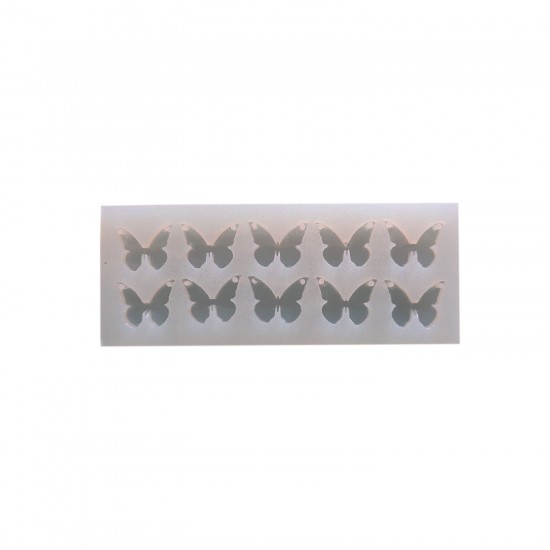 Epoksi Reçine Silikon Kalıp Çoklu Kelebek Kalıbı Seri Döküm Kalıbı 3 CM 10 Lu