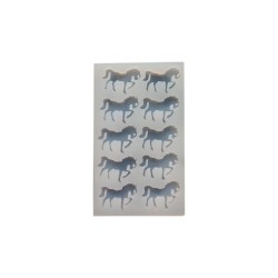 Epoksi Reçine Silikon Kalıp Çoklu At Kalıbı Seri Döküm Kalıbı 4.3 CM 10 Lu