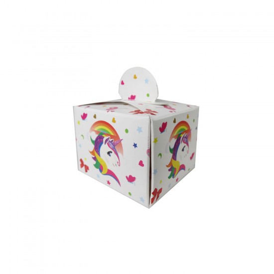 Unicorn Temalı Karton Lokumluk (25 Adet) Unicorn Temalı Karton Lokumluk (25 Adet)