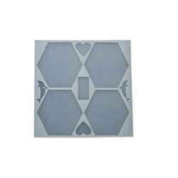 Epoksi Bardak Altlığı  Altıköşe    4 Lü Epoksi Bardak Altlığı  Altıköşe    4 Lü