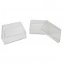 Kutu Kare Model Mika Şefafaf 8X8X3 CM (12 Adet) Kutu Kare Model Mika Şefafaf 8X8X3 CM (12 Adet)