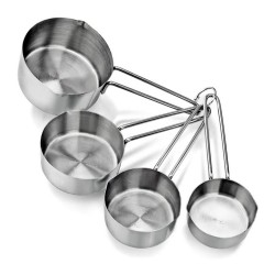 Metal Paslanmaz Ölçü Kaşıkları Ölçek Seti 4 Lü