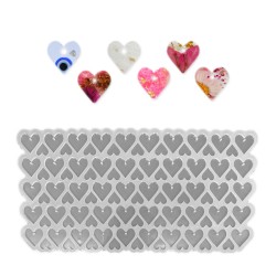 Epoksi Silikon Kalıp Çoklu Kalp Delikli Anahtarlık Kolye Kalıbı Küçük Boy 3 CM 50 Li Epoksi Silikon Kalıp Çoklu Kalp Delikli Anahtarlık Kolye Kalıbı Küçük Boy 3 CM 50 Li