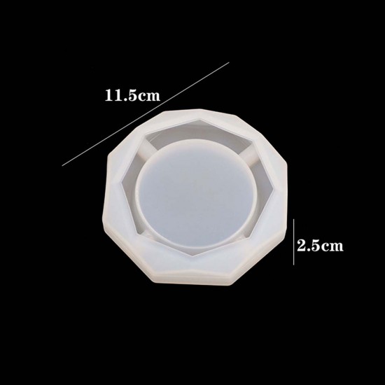 Epoksi Silikon Sekizgen Küllük Kalıbı  11,5 CM