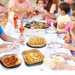 Tek Kullanımlık Tabak Kare Air Fryer Için Pişirme Kağıdı 50'li 16 CM Tek Kullanımlık Tabak Kare Air Fryer Için Pişirme Kağıdı 50'li 16 CM