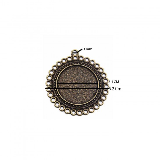 Epoksi Kolye Ucu Yuvarlak Daireli Antik Sarı Renk 5,2 Cm (5 ADET) Epoksi Kolye Ucu Yuvarlak Daireli Antik Sarı Renk 5,2 Cm (5 ADET)