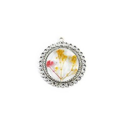 Epoksi Kolye Ucu  Yuvarlak Daireli  Nikel   5,2 Cm  (5 ADET) Epoksi Kolye Ucu  Yuvarlak Daireli  Nikel   5,2 Cm  (5 ADET)