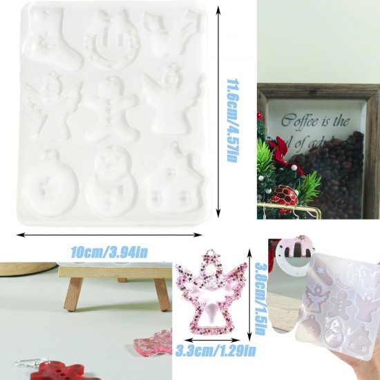 Epoksi Silikon Kalıp Yılbaşı Noel Çanı Geğik Kardan Adam Kalıbı 9 Lu