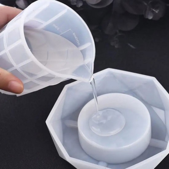 Epoksi Reçine Silikon Beaker Döküm Karıştırma Kabı Uçlu 300 ML