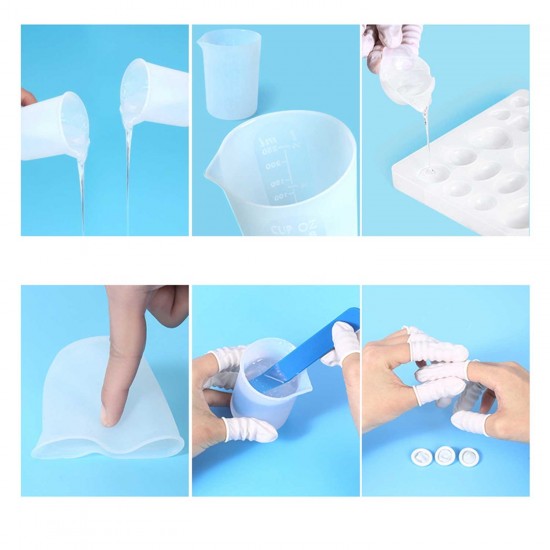 Epoksi Reçine Silikon Beaker Döküm Karıştırma Kabı Uçlu 300 ML