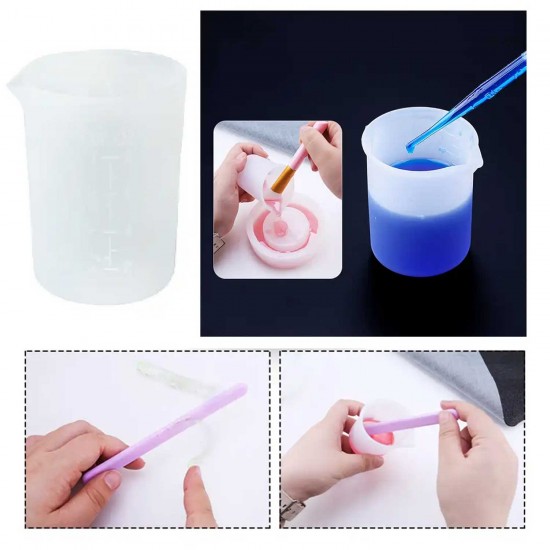 Epoksi Reçine Silikon Beaker Döküm Karıştırma Kabı Uçlu 300 ML