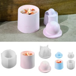 Silikon Kalıp Epoksi Taş Tozu Beton Alçı Silindir Saklama Ve Mum Kapaklı Kavanoz Kalıbı Silikon Kalıp Epoksi Taş Tozu Beton Alçı Silindir Saklama Ve Mum Kapaklı Kavanoz Kalıbı