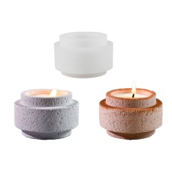 Silikon Kalıp Dekoratif Silindir Taş Tozu Beton Alçı Ve Mum Kalıbı Silikon Kalıp Dekoratif Silindir Taş Tozu Beton Alçı Ve Mum Kalıbı