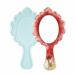 Epoksi Silikon Saplı Ayna Kalıbı Desenli Büyük Boy 49X27 CM Epoksi Silikon Saplı Ayna Kalıbı Desenli Büyük Boy 49X27 CM