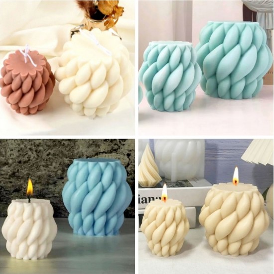 Silikon Mum Yağmur Damlası Şekilli Küçük Boy 3D Geometrik Kavisli Sütun Sabun Kalıbı Silikon Mum Yağmur Damlası Şekilli Küçük Boy 3D Geometrik Kavisli Sütun Sabun Kalıbı